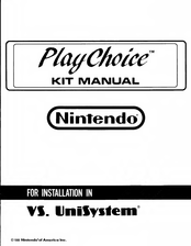 Nintendo PlayChoice VS. UniSystem Manual