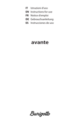 Burigotto avante Instructions For Use Manual