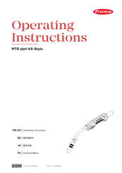 Fronius MTG 350i AS-Style Operating Instructions Manual