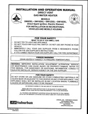 Airxcel Suburban SW6DEL Installation And Operation Manual