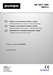 pumpa SMH Series Installation And Operating Instructions Manual