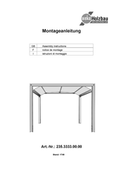 Weka Holzbau 235.3333.00.00 Assembly Instructions Manual