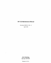 Wyse WY-120 Maintenance Manual