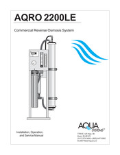 Aqua Systems AQRO 2200LE Installation, Operation And Service Manual