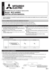 Mitsubishi Electric MLP-444WU Installation Manual