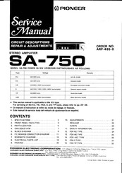 Pioneer SA-750 KU Service Manual