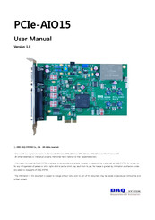 DAQ system PCIe-AIO15 User Manual