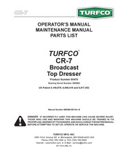TURFCO 85470 Operator's Manual