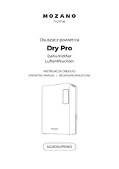 mozano Dry Pro AGD/OSU/POW/2 Operating Manual