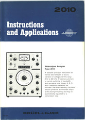 BRUEL & KJAER 2010 Instructions And Applications