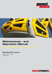 Menzi Muck A91 Maintenance And Operation Manual