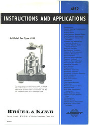 BRUEL & KJAER 4152 Instructions And Applications