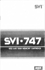 MSX SVI-747 User Manual