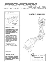 ICON PRO-FORM 1280 S User Manual