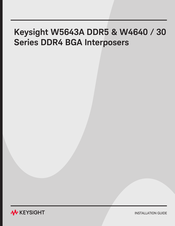 Keysight W4630 Series Installation Manual