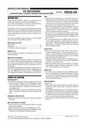 Mg RZUS-U9 Instruction Manual