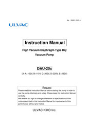 Ulvac DAU-20B Instruction Manual
