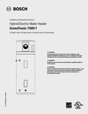 Bosch GreenTronic 7000 T Installation And Operating Instructions Manual