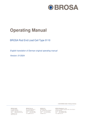 BROSA 0110 Operating Manual