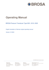 BROSA 0320 Operating Manual