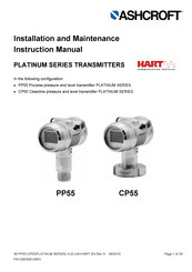Ashcroft CP55 Installation And Maintenance Instruction Manual
