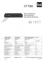 Dual CT 7050 Service Manual