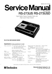 Technics RS-273USD Service Manual