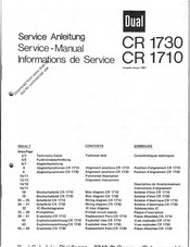 Dual CR 1710 Service Manual