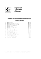 Graco 8900 Installation And Operation Manual