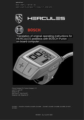 Hercules BOSCH KIOX 300 INTUVIA 100 Translation Of Original Operating Instructions