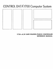 Control Data 1728-A Reference Manual