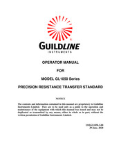 Guildline GL1050 Series Operator's Manual