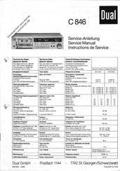 Dual C 846 Service Manual