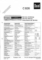 Dual C 826 Service Manual