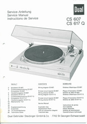 Dual CS 617 Q Service Manual