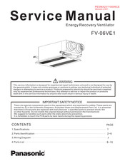 Panasonic WhisperComfort 60 Service Manual