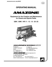Amazone GBK 15 Operating Manual