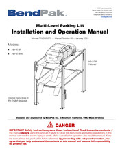 BendPak HD-973P Installation And Operation Manual