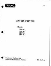 Wang 2231W-3 Maintenance Manual
