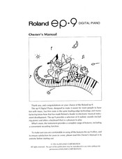 Roland ep-9 Owner's Manual