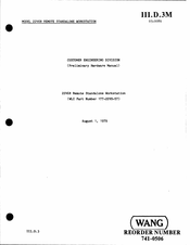 Wang 2246R Hardware Manual