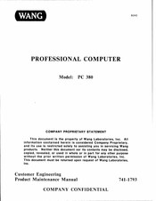 Wang PC 380 Maintenance Manual