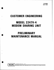 Wang 2247V-4 Maintenance Manual