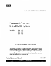 Wang PC 380 Maintenance Manual