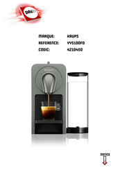 Nespresso KRUPS PRODIGIO YY5100FD Instruction Manual