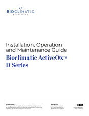 Bioclimatic ActiveOx D Series Installation, Operation And Maintenance Manual