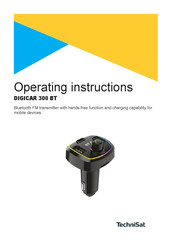 TechniSat DIGICAR 300 BT Operating Instructions Manual