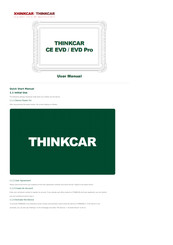 Thinkcar XHINKCAR CE EVD Pro User Manual
