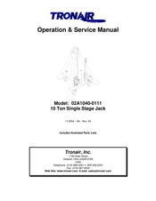 Tronair 02A1040-0111 Operation & Service Manual