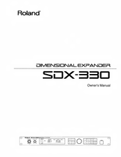 Roland SDX-330 Owner's Manual